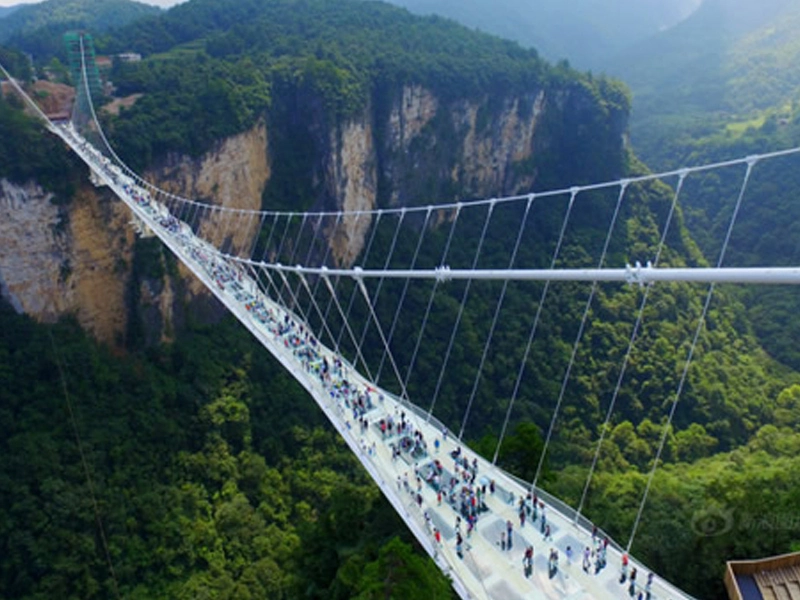 The famouse glass bridge in China --- Zhangjiajie Glass Bridge